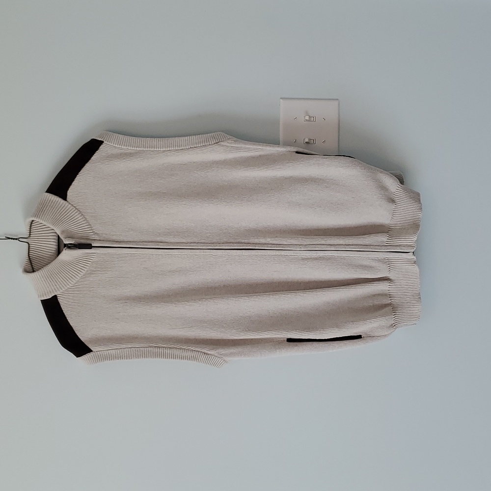 Chaps Knit Sweater Vest, XL, Cream